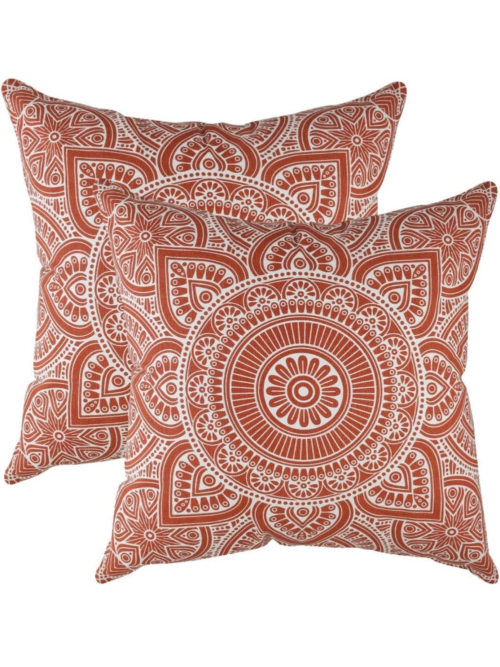 Mandala Accent Pillow Covers - Rust (Set of 2) C11